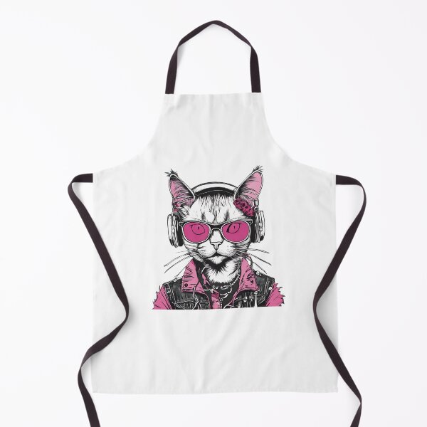 Item preview, PINK PUNK CAT – punk cat – pink cat designed and sold by Musicians-world.