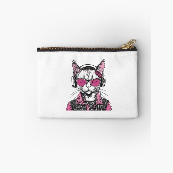 Item preview, PINK PUNK CAT – punk cat – pink cat designed and sold by Musicians-world.