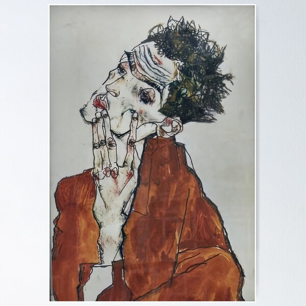 Item preview, egon schiele best paintings, egon schiele artwork designed and sold by marti-oryo.
