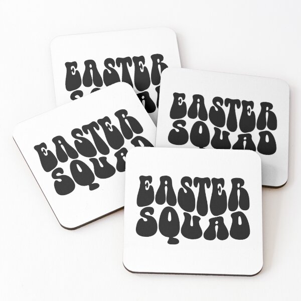 Item preview, Easter Squad Text Monochrome White designed and sold by Meepuruproject.