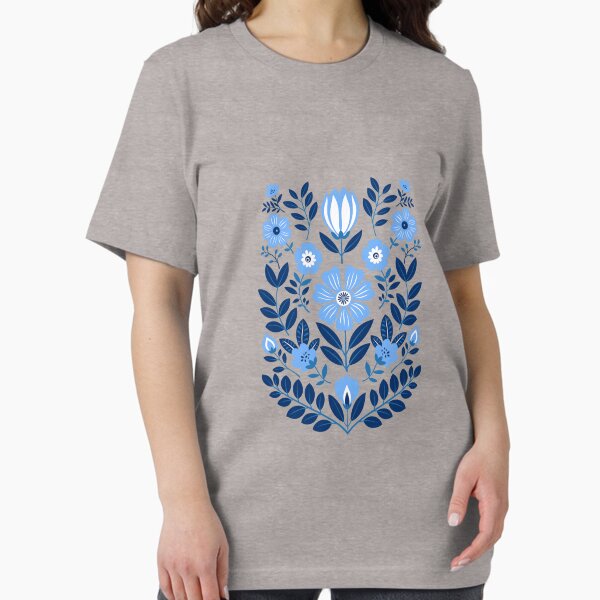Item preview, hungarian folk art t-shirt Floral Embroidery Folk Art Blouse designed and sold by CharmPalette.