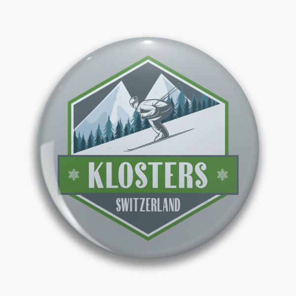 Item preview, Klosters Switzerland Vintage Skiing Design designed and sold by CynthiaGraphics.