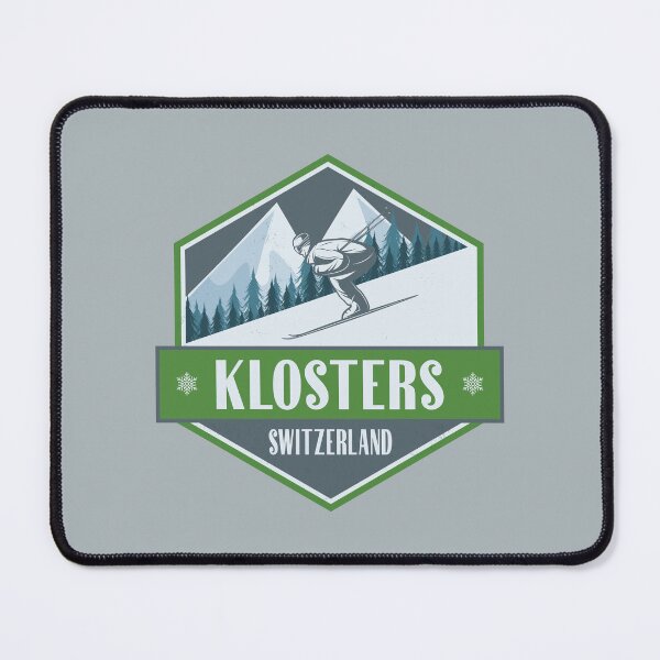 Item preview, Klosters Switzerland Vintage Skiing Design designed and sold by CynthiaGraphics.