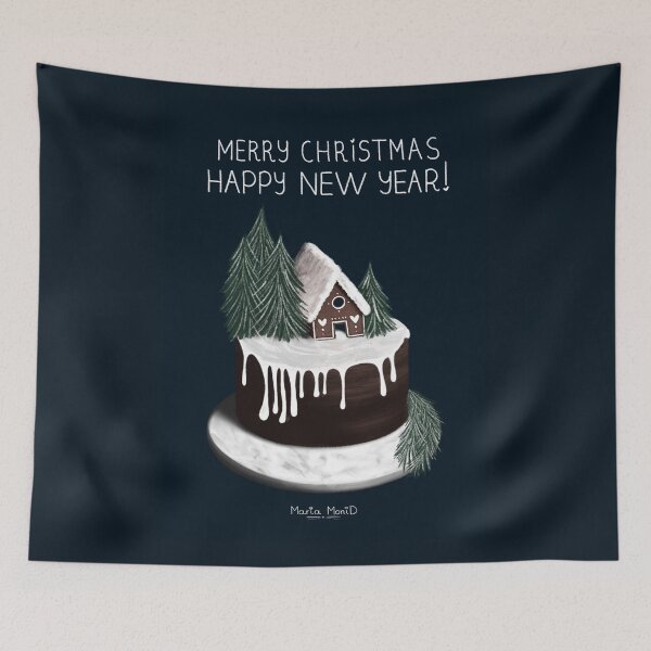 Item preview, Christmas cake with gingerbread house  designed and sold by Maria Monid.