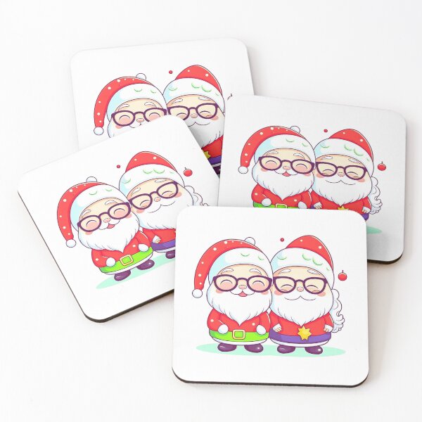 Item preview, Cute Mr and Mrs Santa Claus Kawaii Christmas designed and sold by SantasHelpers.