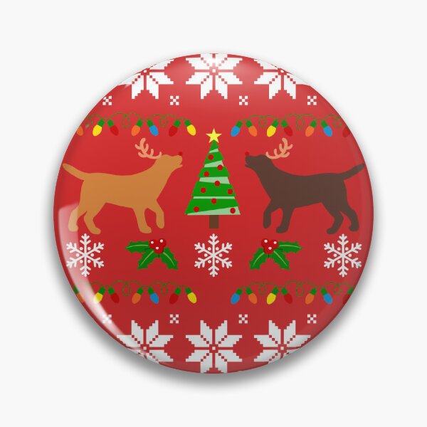 Item preview, Fox Red Labrador and Chocolate Labrador Rudolph Reindeer Christmas designed and sold by HappyLabradors.