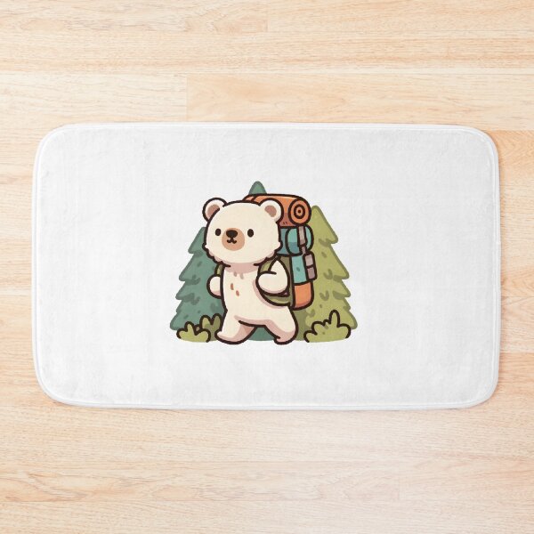 Item preview, Bear with backpack hiking designed and sold by UmbrellaStudio1.