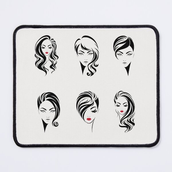 Item preview, faces of young women in vector style designed and sold by huape.