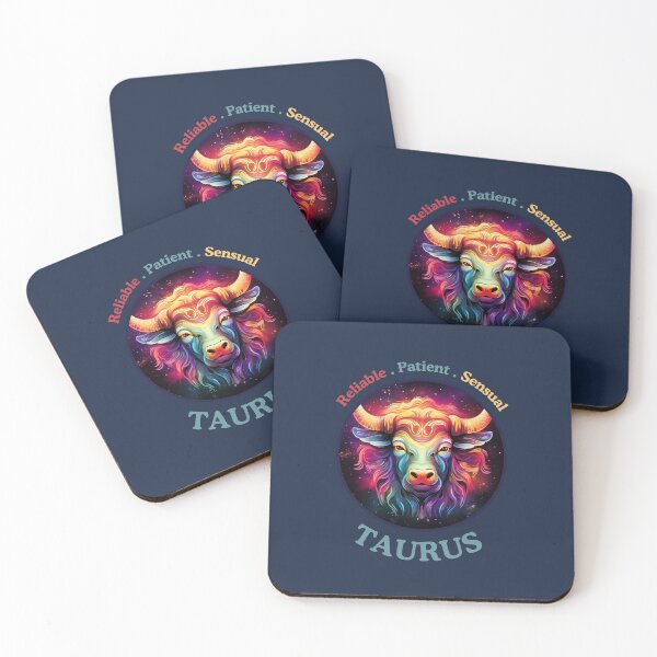 Item preview, Vibrant  Daily Horoscopes Taurus zodiac- Horescope/SunSign Theme  on blue back ground designed and sold by CosmicNook1.