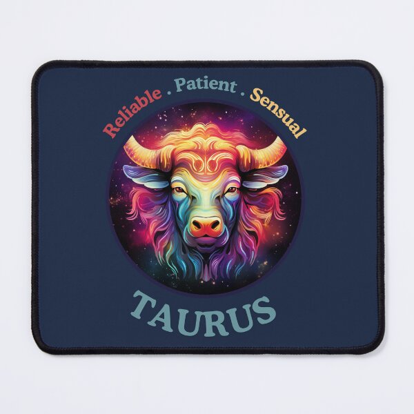 Item preview, Vibrant  Daily Horoscopes Taurus zodiac- Horescope/SunSign Theme  on blue back ground designed and sold by CosmicNook1.