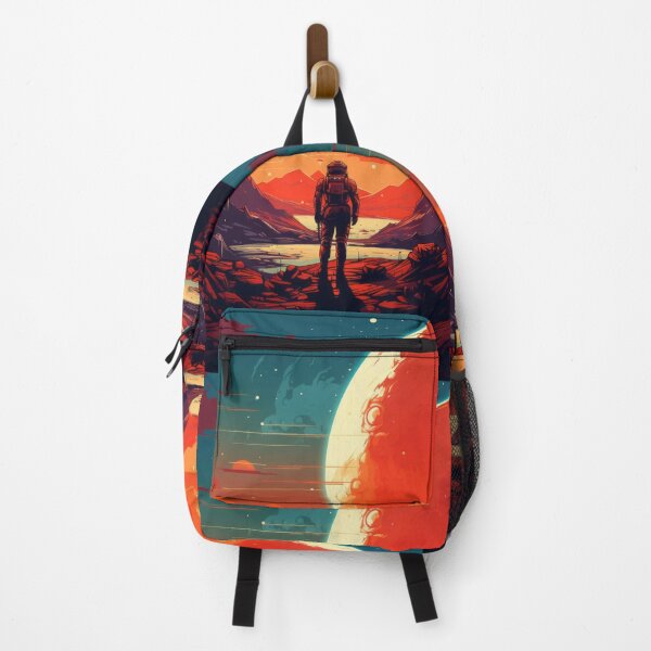 Item preview, Lunar Frontier - Lone Astronaut Trekking Alien Landscape designed and sold by kawaiidoodlesuk.