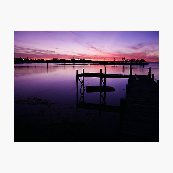 Purple Sunset Dock Photographic Print
