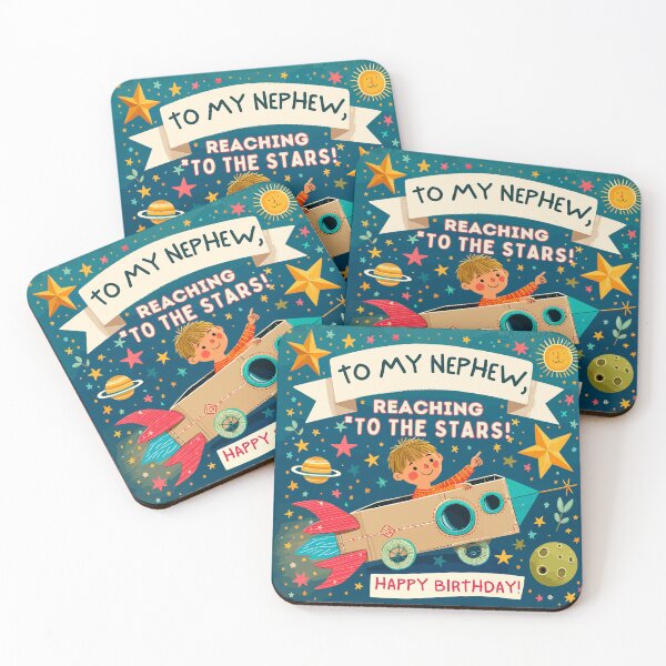 Item preview, Outer Space Adventure - Happy Birthday Nephew from Aunt - Whimsical Rocket Design designed and sold by Jurady.