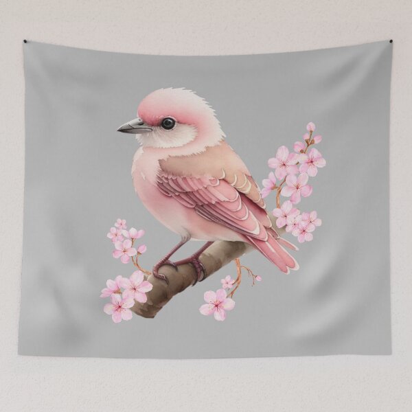 Item preview, Pink Bird in Cherry Blossoms designed and sold by MarzenaKa.