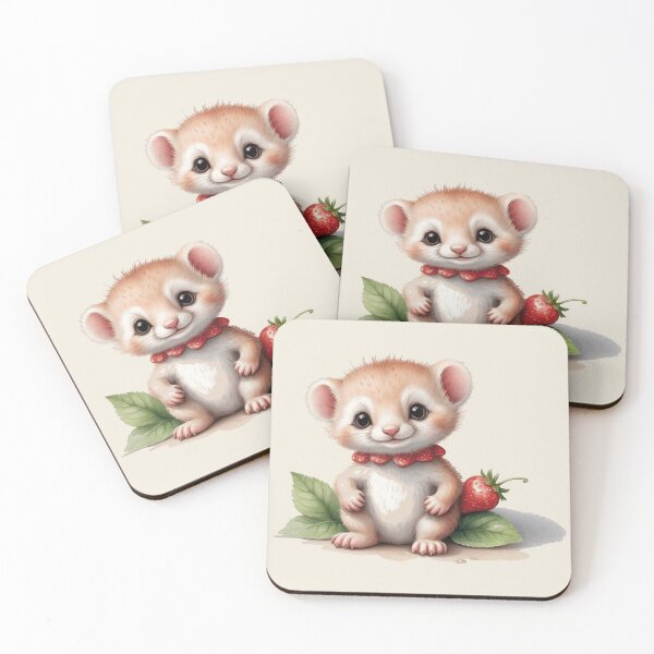 Artikelvorschau, Niedlicher Aquarell-Babyhermel mit Erdbeeren entworfen und verkauft von lovelyandcute.