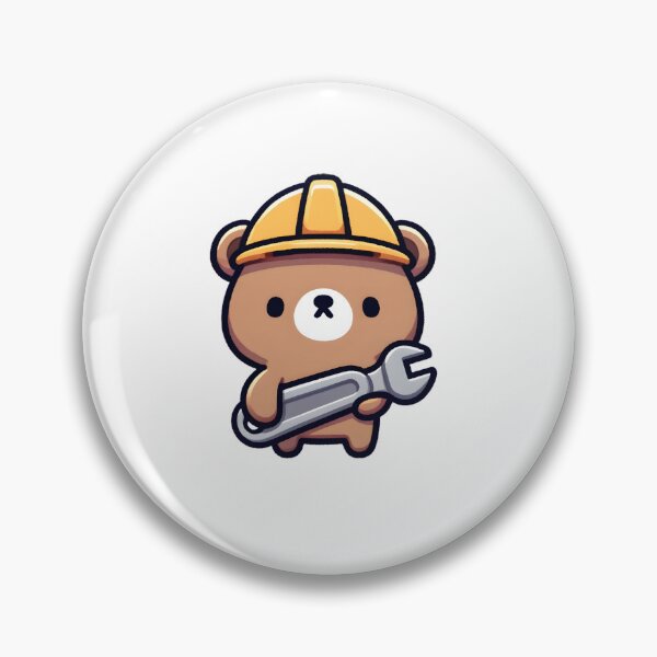 Artikelvorschau, Bear wearing hard hat and holding wrench entworfen und verkauft von UmbrellaStudio1.