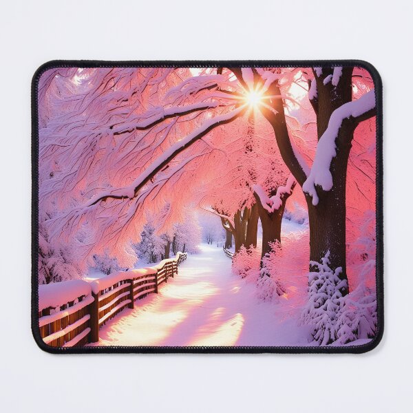 Item preview, Hush, A Pink And Lavender Snowscape designed and sold by Glimmersmith.