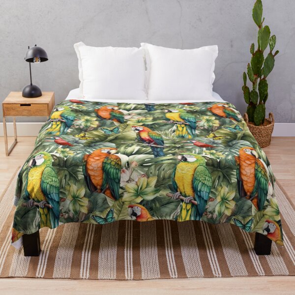 Item preview, Parrots forest jungle	 designed and sold by Alessandro Remo Mazzoni Remotextiles.