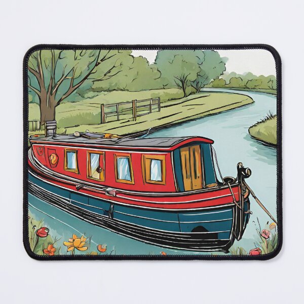 Item preview, Moored on the Bend designed and sold by canal-arts.