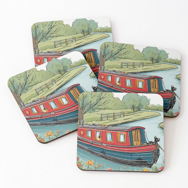 Item preview, Moored on the Bend designed and sold by canal-arts.