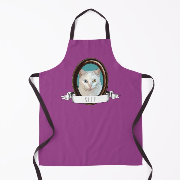 Item preview, Framed Portrait of a White Cat Blep designed and sold by Carleah Unique.