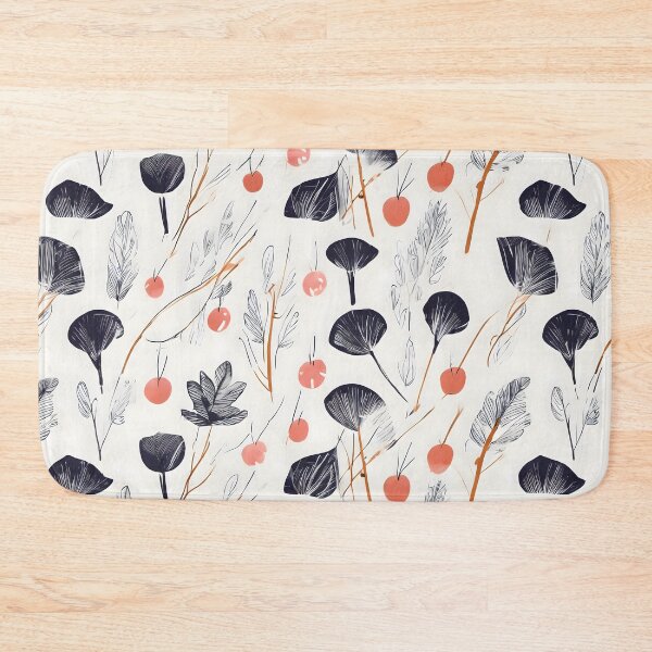 Item preview, Pattern on white background of different flora fragments designed and sold by igvee.