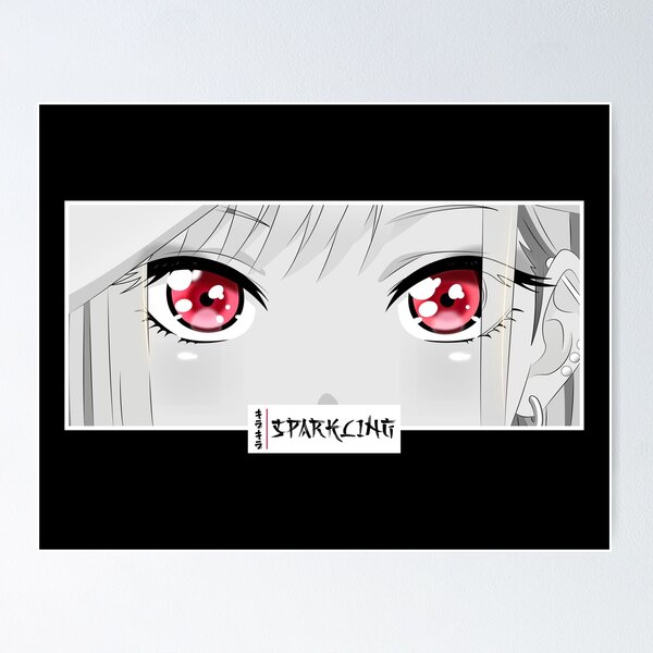 Aperçu de l'œuvre Senpai Puissant Anime Yeux Étincelants Typographie Japonaise Manga Panneau créée et vendue par Otakurypto.