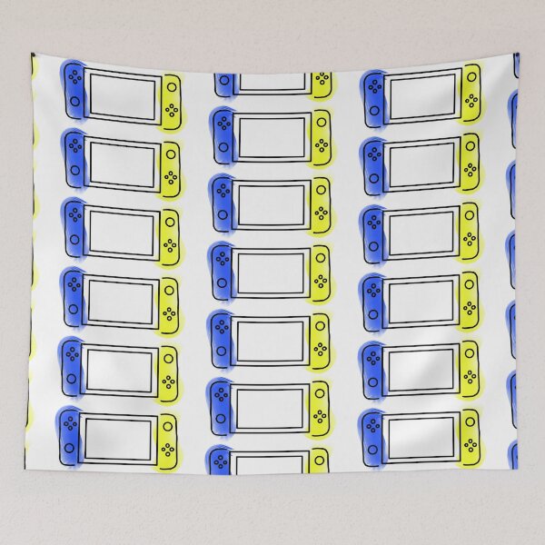 Item preview,  Blue and yellow videogame designed and sold by Gatina14.