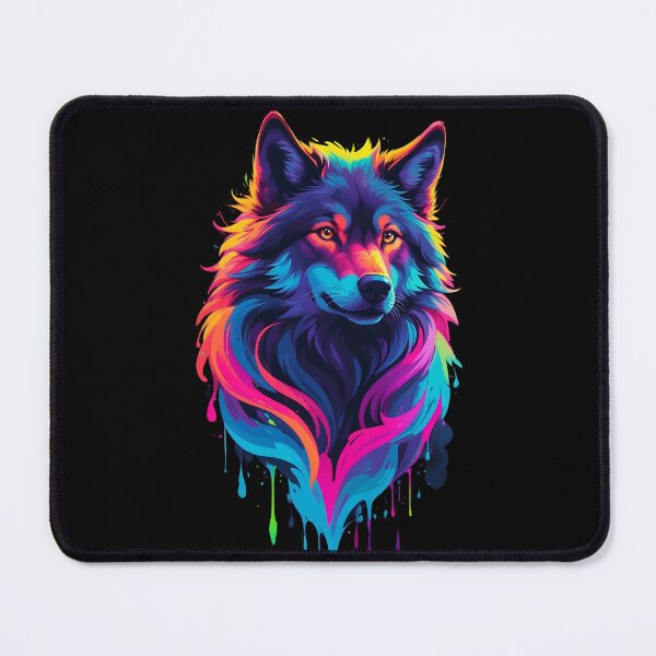 Item preview, Bold Wolf with Neon Colors designed and sold by TrendiKloset.