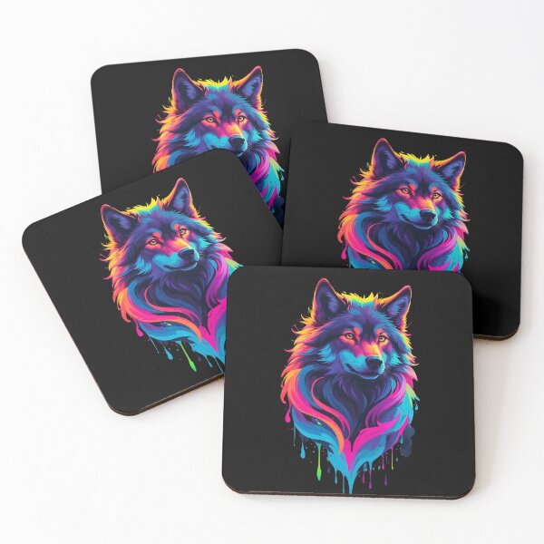 Item preview, Bold Wolf with Neon Colors designed and sold by Trendi Kloset.