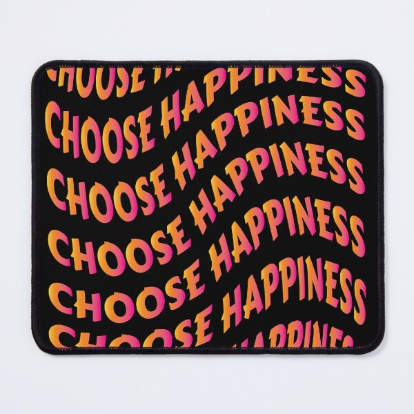 Item preview, Choose Happiness Wavy orange pink gradient Text  designed and sold by hockeng.