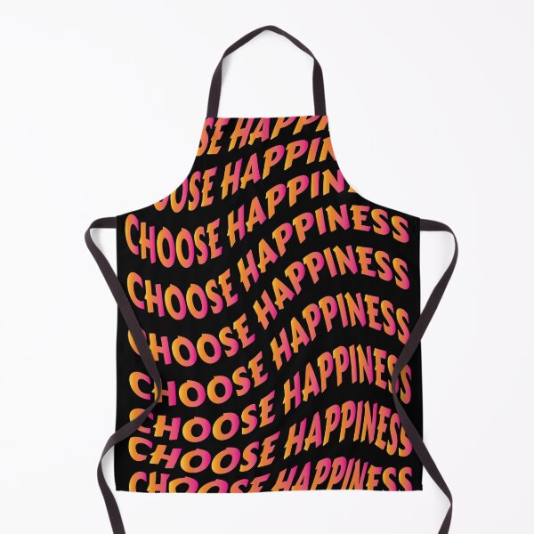 Item preview, Choose Happiness Wavy orange pink gradient Text designed and sold by hockeng.
