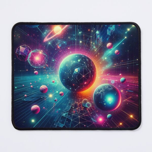Item preview, Celestial Bodies in Neon Geometric Style designed and sold by divinedeco1925.