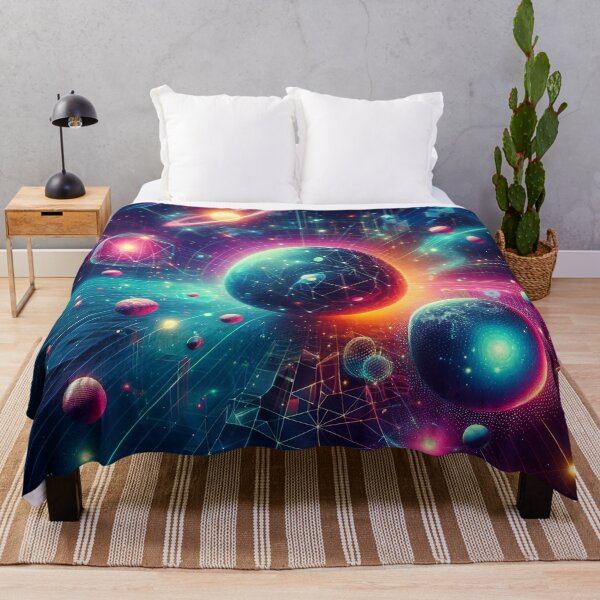 Item preview, Celestial Bodies in Neon Geometric Style designed and sold by divinedeco1925.