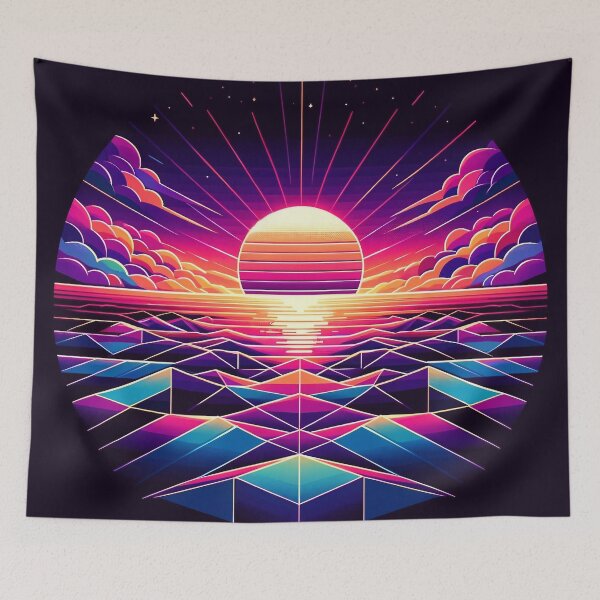 Item preview, Synthwave Sunse designed and sold by divinedeco1925.