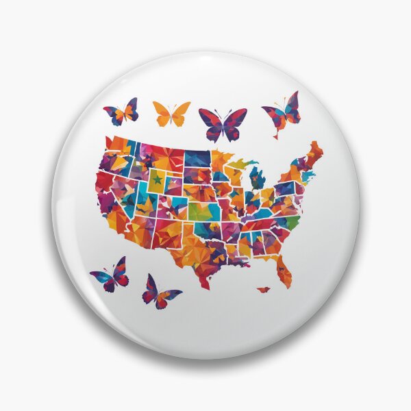Item preview, Colorful Map of USA designed and sold by SAKADesignArt.
