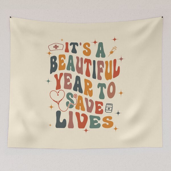 Item preview, Its a beautiful Year to save lives - Hello 2024 - Happy Nurse Doctor Year 2024 designed and sold by Lam Assia.