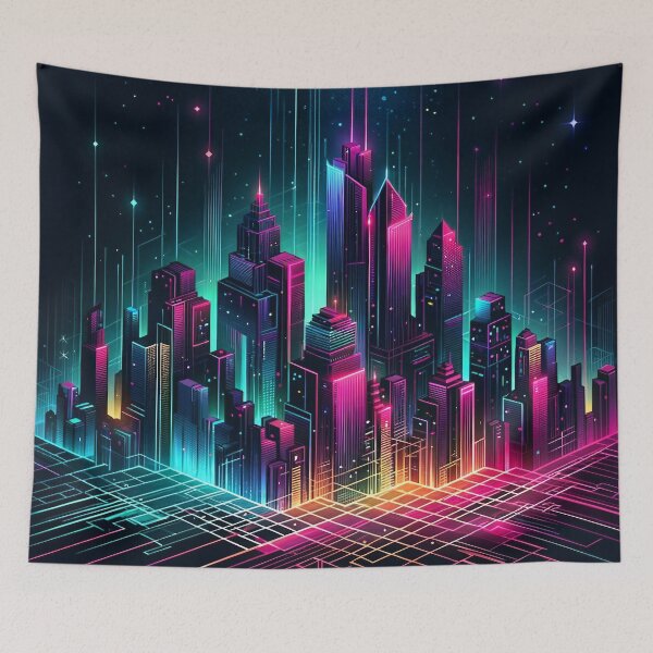 Item preview, Futuristic Cityscape designed and sold by divinedeco1925.