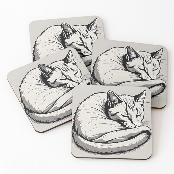 Item preview, relaxed white Cat  designed and sold by Catophile.