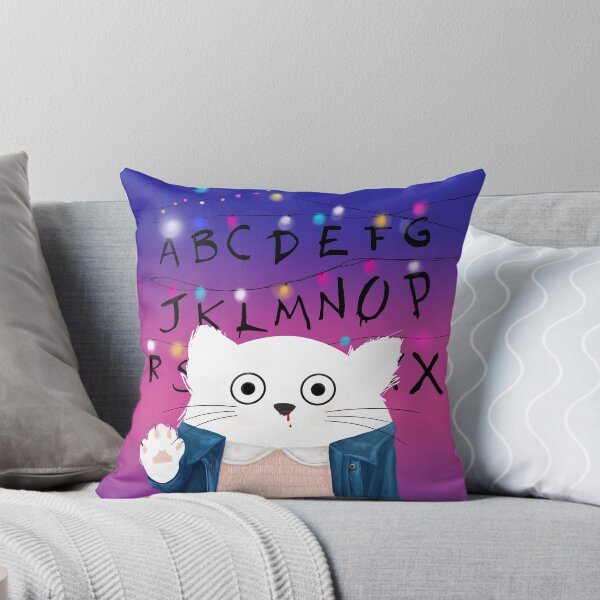 Cat Eleven Throw Pillow
