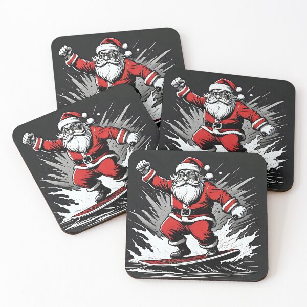 Item preview, Surfing Santa Clause, gift for surf lovers designed and sold by Meandmyshop.