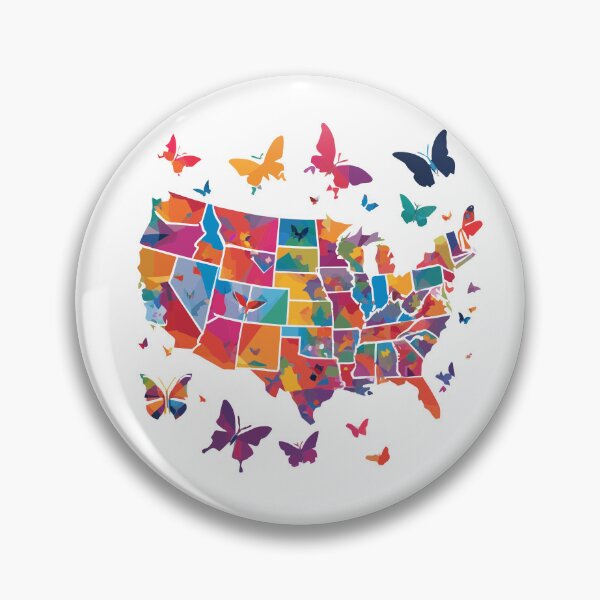 Item preview, Colorful Map of USA designed and sold by SAKADesignArt.