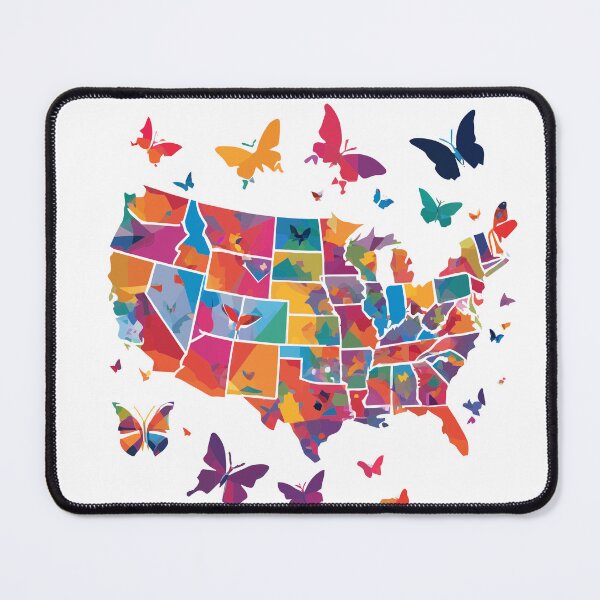 Item preview, Colorful Map of USA designed and sold by SAKADesignArt.