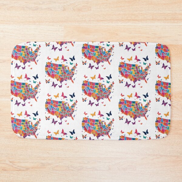 Item preview, Colorful Map of USA designed and sold by SAKADesignArt.