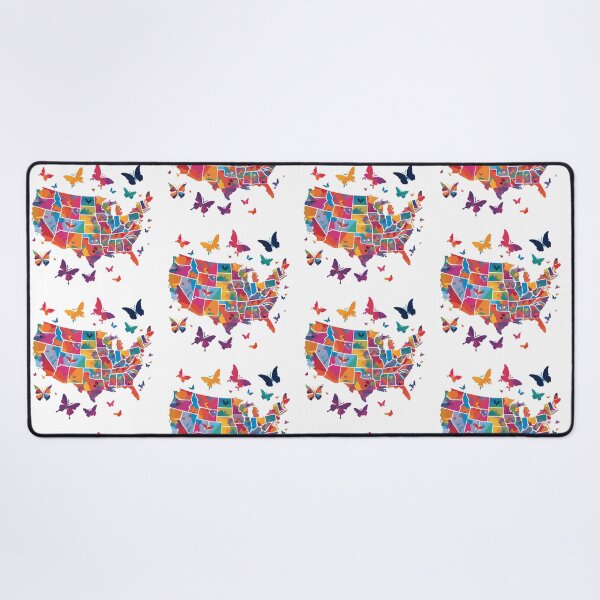 Item preview, Colorful Map of USA designed and sold by SAKADesignArt.