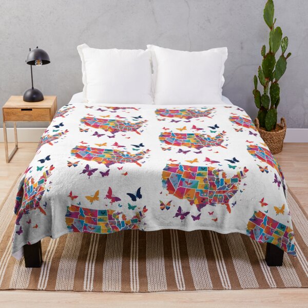 Item preview, Colorful Map of USA designed and sold by SAKADesignArt.