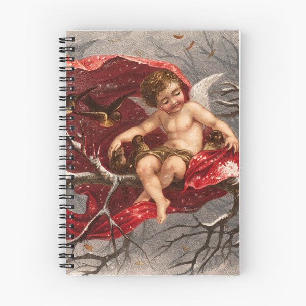 Item preview, WINGED CHERUB ON THE WINTER TREE WITH BIRDS designed and sold by BulganLumini.