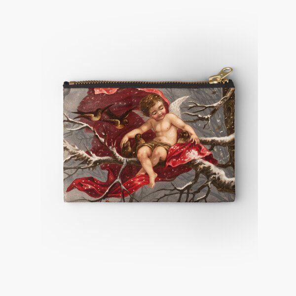 Item preview, WINGED CHERUB ON THE WINTER TREE WITH BIRDS designed and sold by BulganLumini.