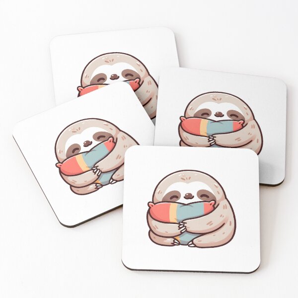 Item preview, Sleepy Sloth Hugging a Pillow designed and sold by UmbrellaStudio1.