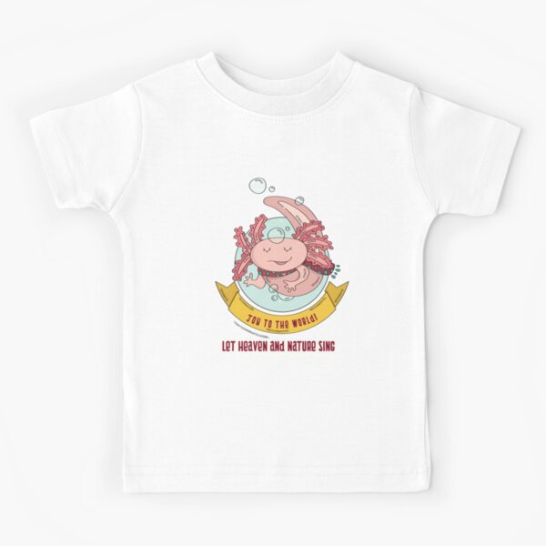 An Axolotl Christmas, Joy to the World Kids T-Shirt